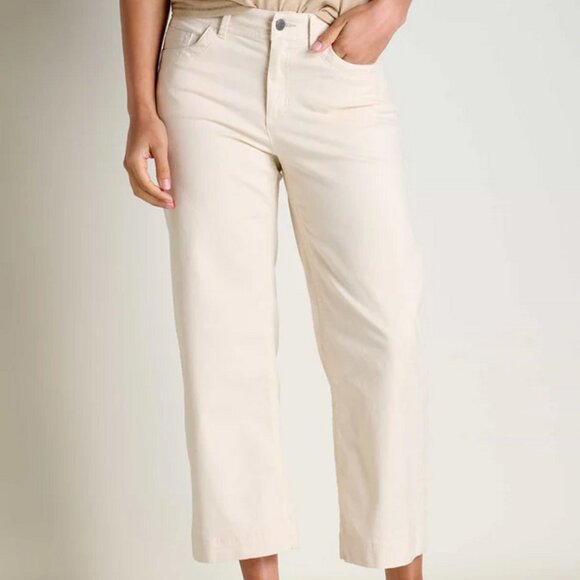 Toad & Co Earthworks Wide Leg Pants in Salt - Picture 1 of 9